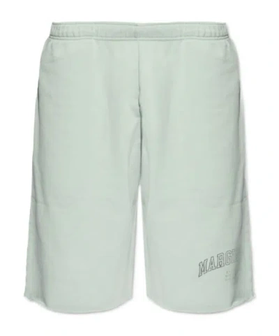 MM6 MAISON MARGIELA MM6 MAISON MARGIELA NUMBER MOTIF DISTRESSED SHORTS