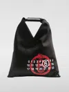 Mm6 Maison Margiela Graphic Print Shoulder Bag In Black