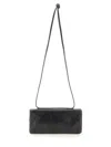 Mm6 Maison Margiela Numeric Leather Crossbody Bag In Black
