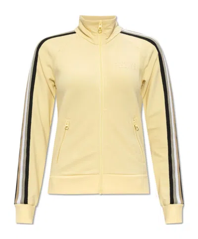 Mm6 Maison Margiela Side-stripe Embroidered-logo Jacket In Nude