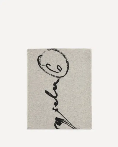 Mm6 Maison Margiela Signature Knitted Scarf In Gray