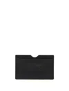 Mm6 Maison Margiela Signature Leather Cardholder In Black
