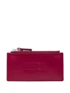Mm6 Maison Margiela Signature Leather Cardholder In Pink