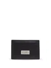 Mm6 Maison Margiela Signature Numbers Motif Leather Cardholder In Black
