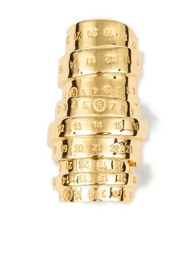 Mm6 Maison Margiela Numeric Signature Ring Woman Gold-colored