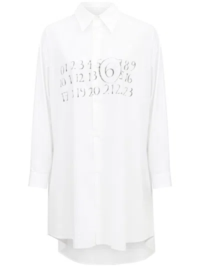 MM6 MAISON MARGIELA SIGNATURE NUMBERS MOTIF SHIRT DRESS