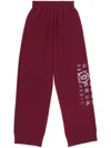 Mm6 Maison Margiela Signature Numbers Motif Sweatpants In Red