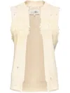 Mm6 Maison Margiela Signature Numbers Motif Waistcoat In Neutrals