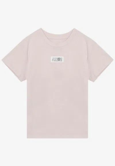 Mm6 Maison Margiela Signature Numeric Patch T-shirt In Neutral