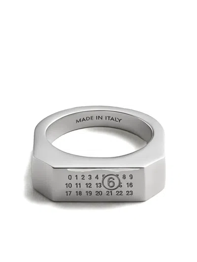 Mm6 Maison Margiela Signet Ring In Gray