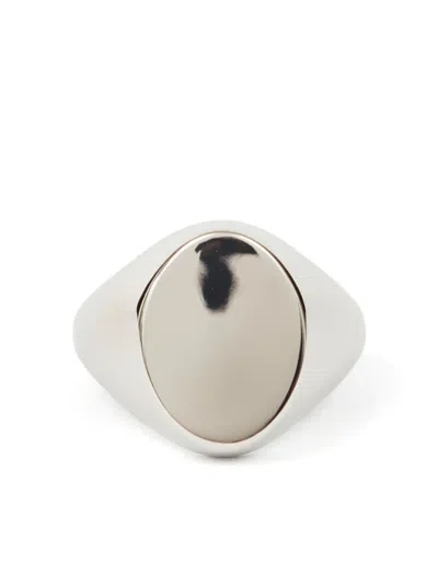 Mm6 Maison Margiela Signet Ring In Silver