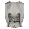 Mm6 Maison Margiela Mm6 By Maison Margiela Sleeveless Structured Jacket With Peplum Hem In Gray