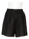 Mm6 Maison Margiela Silk Shorts In Black