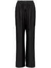 Mm6 Maison Margiela Hose Aus Seide In Schwarz