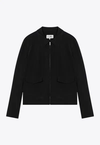 MM6 MAISON MARGIELA SILK ZIP-UP JACKET