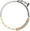 MM6 MAISON MARGIELA SILVER & GOLD MIXED CHAIN NECKLACE