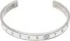 Mm6 Maison Margiela Silver & White Numeric Bracelet In 961 Brushed Palladio