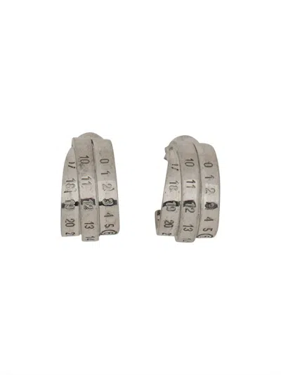 Mm6 Maison Margiela Silver Brass Earrings
