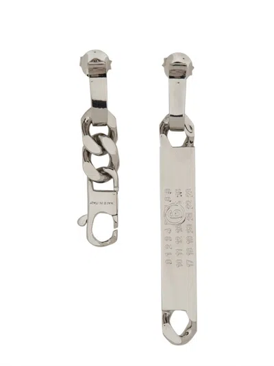 Mm6 Maison Margiela Silver Brass Earrings