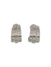 Mm6 Maison Margiela Mm6 By Maison Margiela Polished Brass Hoop Earrings In Silver