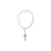 Mm6 Maison Margiela Silver Brass Necklace In Silver