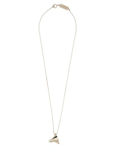 Mm6 Maison Margiela Silver Brass Necklaces In Metallic