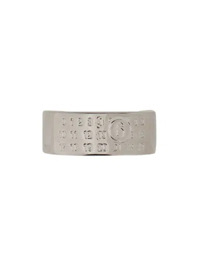 Mm6 Maison Margiela Silver Brass Rings In Metallic