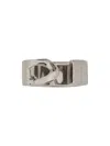 Mm6 Maison Margiela Silver Brass Rings In Silver
