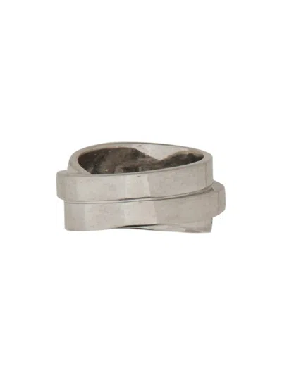 Mm6 Maison Margiela Silver Brass Rings