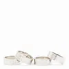 Mm6 Maison Margiela 4 Ring Modular Stacked Numeric Silver Ring Set In White