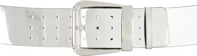 Mm6 Maison Margiela Silver Buckle Belt In T9002 Silver
