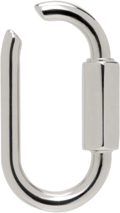 Mm6 Maison Margiela Silver Carabiner Single Ear Cuff In Metallic