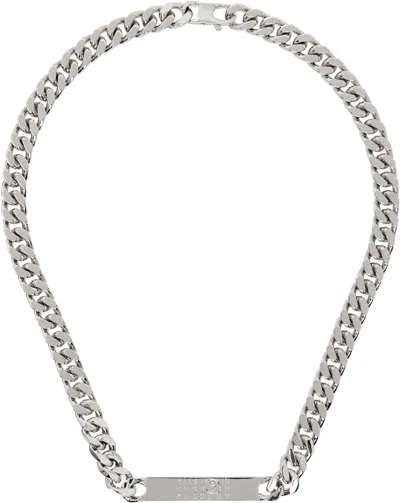 Mm6 Maison Margiela Silver Classic Chain Necklace In 951 Palladio Polishe