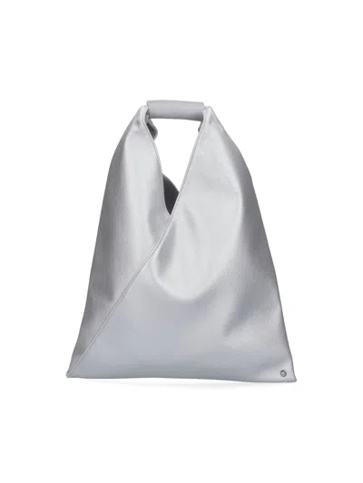 Mm6 Maison Margiela Silver Japanese Structured Minimalist Bag
