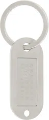 Mm6 Maison Margiela Silver Key Keychain In 952 Palladio Buratat