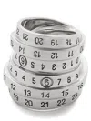 Mm6 Maison Margiela Numeric Ring In Silver