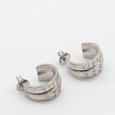 Mm6 Maison Margiela Silver Metal Earrings In Metallic