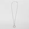Mm6 Maison Margiela Round Pendant Chain Necklace With Engraved Numbers