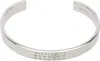 Mm6 Maison Margiela Silver Minimal Logo Bracelet In 951 Polished Palladi