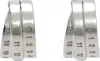 Mm6 Maison Margiela Silver Numeric Earrings In 955 Brushed Palladio