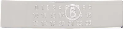 Mm6 Maison Margiela Silver Numeric Hair Clip In Metallic