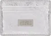 Mm6 Maison Margiela Silver Numeric Leather Card Holder In Blue