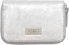 Mm6 Maison Margiela Silver Numeric Leather Zip Wallet In Silver