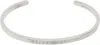 Mm6 Maison Margiela Silver Numeric Minimal Signature Bracelet In 951 Polished Palladi