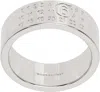 Mm6 Maison Margiela Silver Numeric Minimal Signature Ring In 951 Palladio Polishe