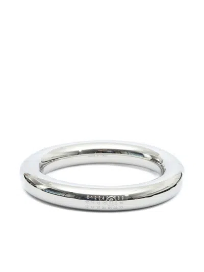 MM6 MAISON MARGIELA WOMEN SILVER NUMERIC PATTERN BANGLE BRACELET, M LUXURY BRACELETS FOR WOMEN DARVEYS