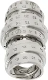 Mm6 Maison Margiela Silver Numeric Ring