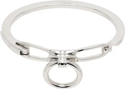 Mm6 Maison Margiela Silver Object Trouve Bracelet In 951 Polished Palladi