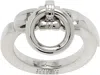 Mm6 Maison Margiela Silver Object Trouve Minimal Logo Ring In 951 Palladio Polishe