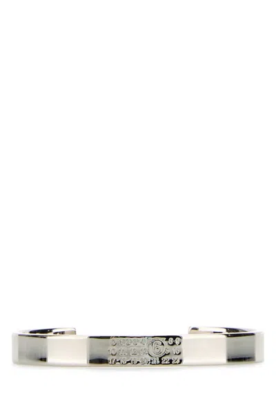 Mm6 Maison Margiela Silver Signature Cuff Bracelet